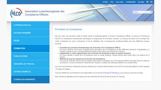 
                            13. Association Luxembourgeoise des Compliance Officers ...