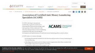 
                            11. Association of Certified Anti-Money Laundering Specialists (ACAMS ...