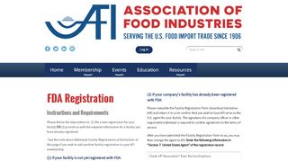 
                            12. Association of Food Industries, Inc. - FDA Registration Instructions