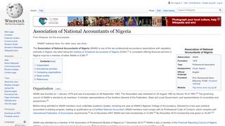 
                            9. Association of National Accountants of Nigeria - Wikipedia