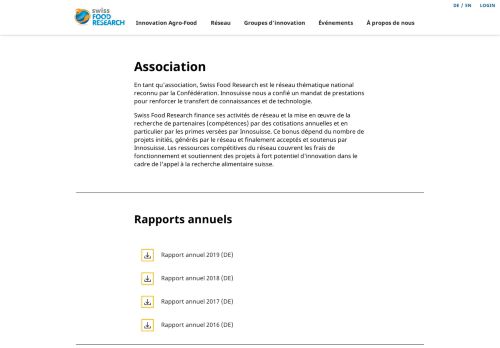 
                            13. Association - Swiss Food Research