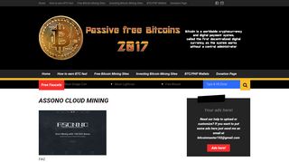
                            12. ASSONO CLOUD MINING ~ 2017-2018 Bitcoin Sites