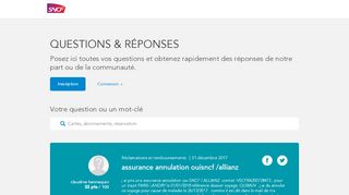 
                            8. assurance annulation ouisncf /allianz - Résolue - SNCF Questions ...