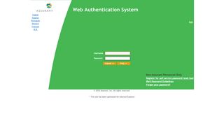 
                            6. *Assurant Solutions Web Authentication System