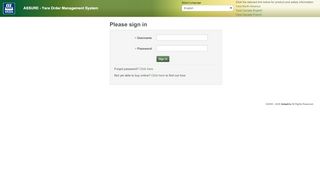 
                            10. ASSURE - Yara Order Management System: Please sign in