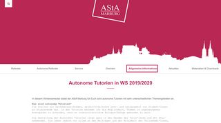 
                            11. AStA Marburg | Autonome Tutorien