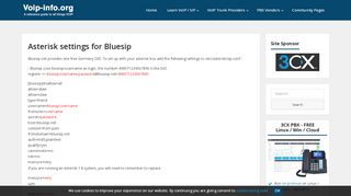 
                            9. Asterisk settings for Bluesip - VoIP-Info