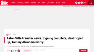 
                            13. Aston Villa transfer news: Signing complete, deal ripped up, Tammy ...