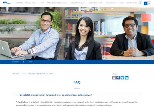 
                            6. Astra International | Karir - Bagaimana Bekerja Bersama Kami? - FAQ