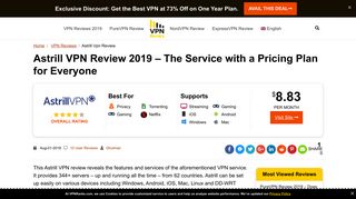 
                            12. Astrill VPN Review 2019 - The Service with a Pricing Plan for Everyone