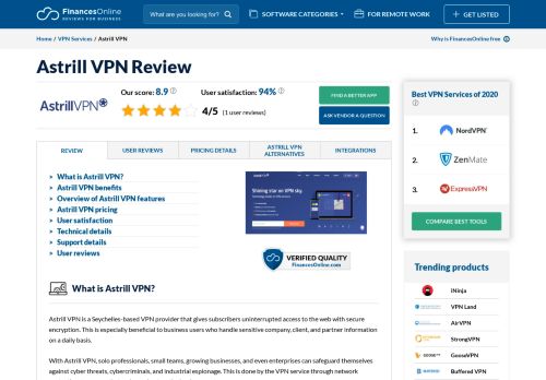 
                            11. Astrill VPN Reviews: Overview, Pricing and Features