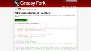 
                            8. Astro Empires Enhanced - v0.1 (beta) - Source code - Greasy Fork