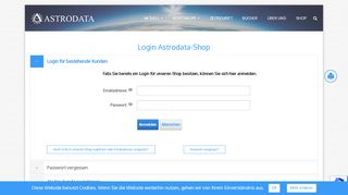 
                            11. Astrodata Shop Login - bei Astrodata