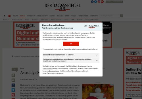 
                            12. Astrologe Markus Jehle: Der Deuter - Berlin - Tagesspiegel