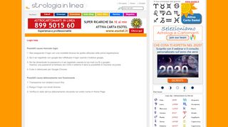 
                            1. Astrologia in Linea - Login help