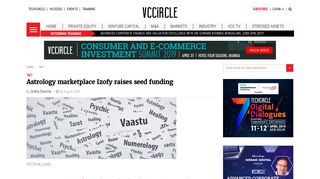 
                            10. Astrology marketplace Izofy raises seed funding | VCCircle