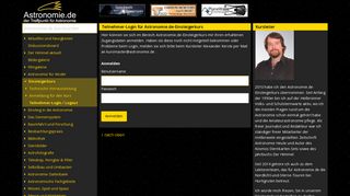 
                            12. Astronomie.de - Teilnehmer-Login / Logout