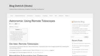 
                            13. Astronomy: Using Remote Telescopes | Blog Dietrich (Strato)