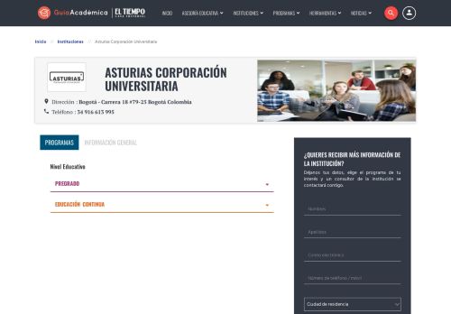 
                            4. Asturias corporación universitaria: Carreras, Posgrados y Cursos ...