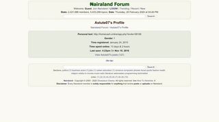 
                            4. Astute07's Profile - Nairaland Forum