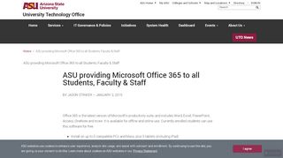 
                            6. ASU providing Microsoft Office 365 to all Students, Faculty & Staff ...