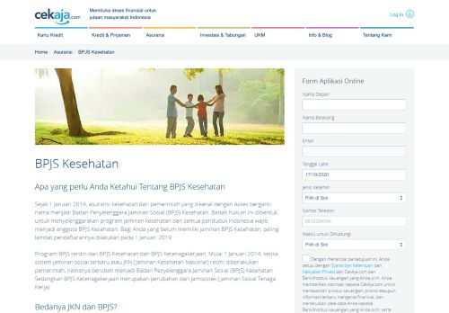 
                            7. Asuransi BPJS Kesehatan - Ajukan secara online disini! | CekAja