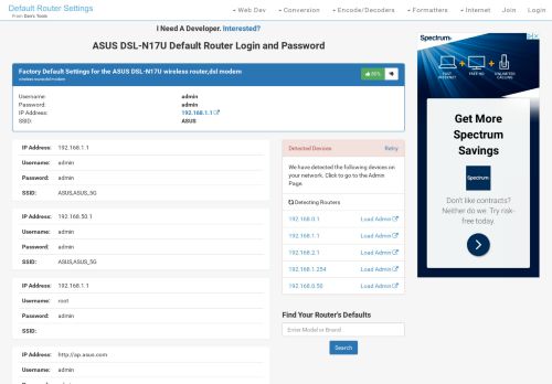 
                            5. ASUS DSL-N17U Default Router Login and Password - Clean CSS