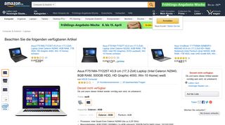 
                            10. ASUS F751MA-TY225T 43,9 cm Laptop weiß: Amazon.de: Computer ...