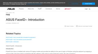
                            1. ASUS FaceID-- Introduction | Official Support | ASUS Global