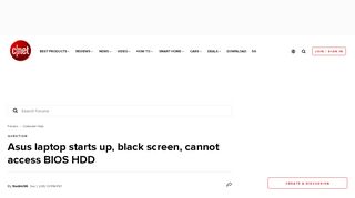 
                            12. Asus laptop starts up, black screen, cannot access BIOS HDD ...