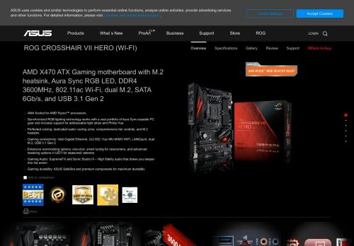 
                            11. ASUS ROG CROSSHAIR VII HERO (WI-FI) | ROG - Republic Of ...