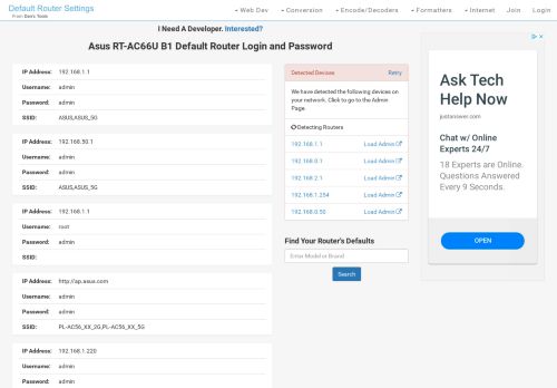 
                            5. Asus RT-AC66U B1 Default Router Login and Password - Clean CSS