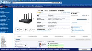 
                            11. ASUS RT-AC87U ab € 182 (2019) | Preisvergleich Geizhals Österreich