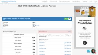 
                            1. ASUS RT-N12 Default Router Login and Password - Clean CSS