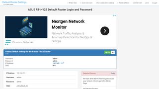 
                            5. ASUS RT-N12E Default Router Login and Password - Clean CSS