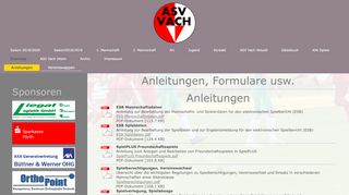 
                            9. ASV Vach - Anleitungen