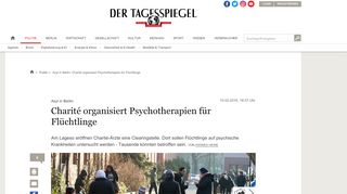 
                            11. Asyl in Berlin: Charité organisiert Psychotherapien für Flüchtlinge ...