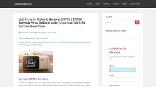 
                            13. @@ How to Unlock Huawei E5788 ( E5788 Kuwait Viva ...