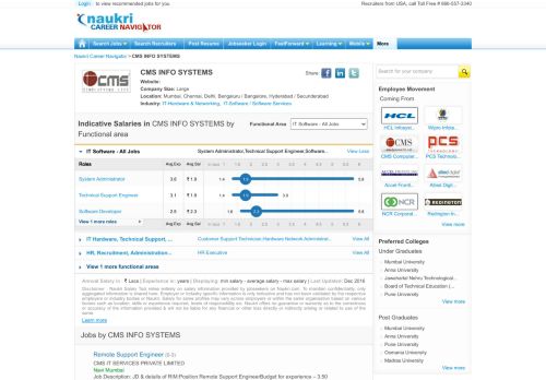 
                            11. at CMS INFO SYSTEMS - Naukri Career Navigator