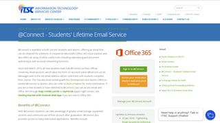 
                            11. @Connect - Students' Lifetime Email Service | ITSC