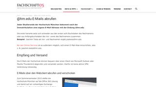 
                            5. @hm.edu E-Mails abrufen | Fachschaft 05