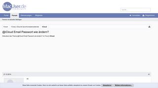 
                            13. @iCloud Email Passwort wie ändern? | MacUser.de Community