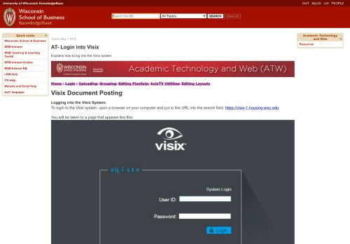 
                            1. AT- Login into Visix