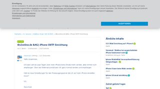 
                            3. @o2online.de > iPhone SMTP Einrichtung | O₂ Community