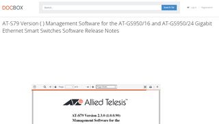 
                            13. AT-S79 Version ( ) Management Software for the AT-GS950/16 and AT ...