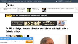 
                            7. At URI, civil rights veteran advocates nonviolence training in wake of ...