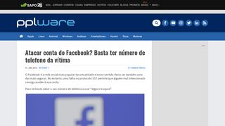 
                            11. Atacar conta do Facebook? Basta ter número de telefone da vítima ...