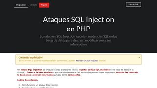 
                            6. Ataques SQL Injection en PHP - Diego Lázaro