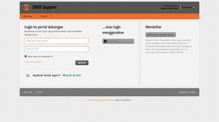 
                            6. atau login menggunakan - ZiPAY Support