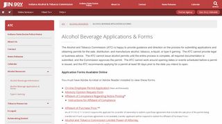 
                            3. ATC: Alcohol Beverage Applications & Forms - IN.gov